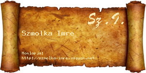 Szmolka Imre névjegykártya